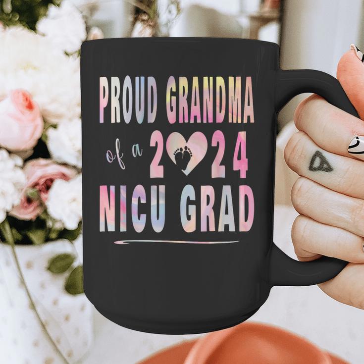 Colorful Proud Grandma 2024 NICU Graduate Baby Graduation Graphic Print Coffee Mug