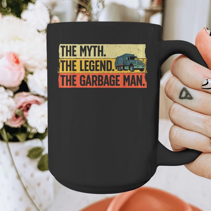 Cool Garbage Man Art For Men Dad Father Garbage Dump Truck Graphic Print Coffee Mug