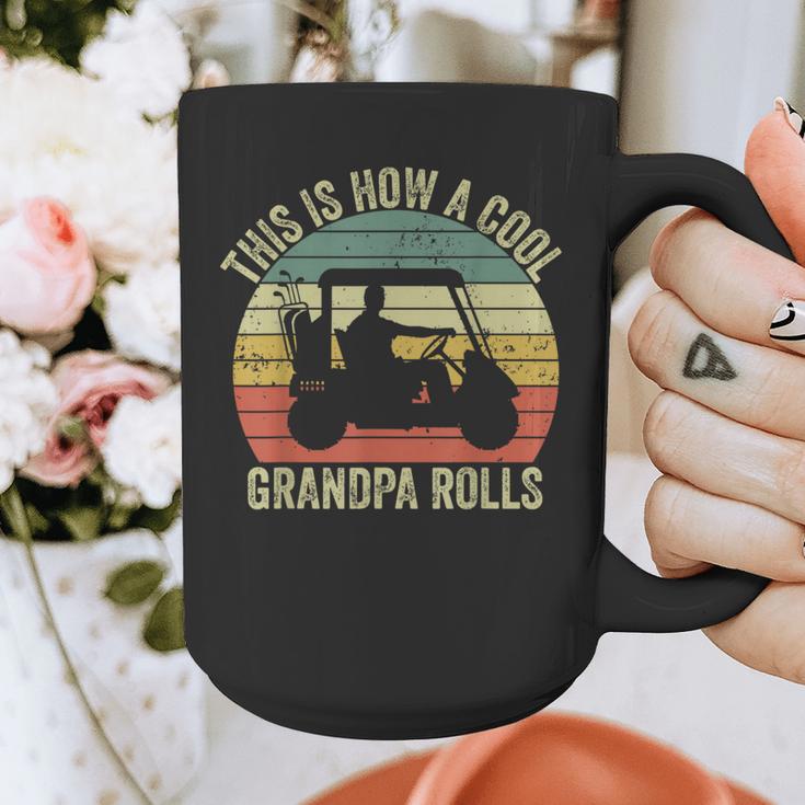This Is How A Cool Grandpa Rolls Vintage Golf Dad Grandpa Graphic Print Coffee Mug
