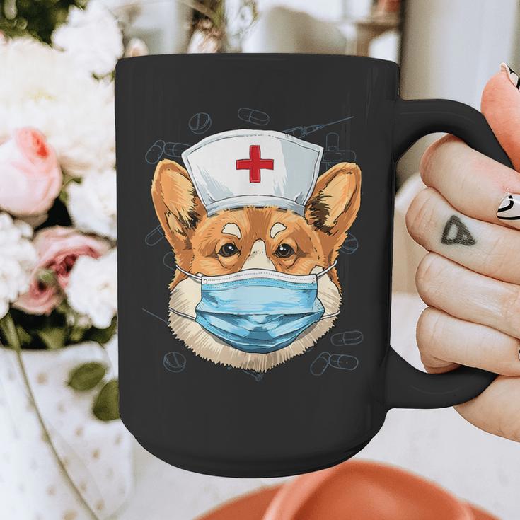 Corgi Dog Nurse RN Nursing School Graduation Graphic Print Coffee Mug