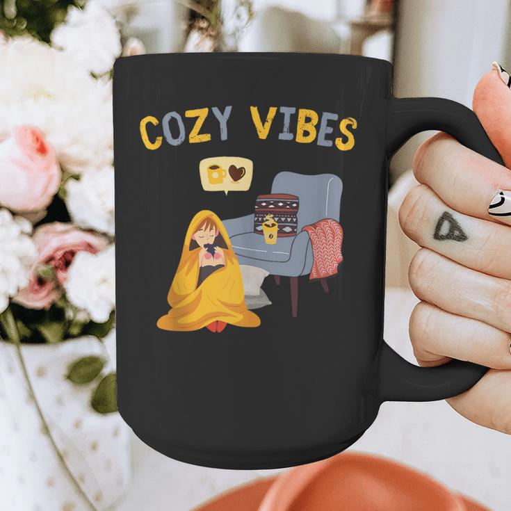 Cozy Vibes Atmospheric Introvert Graphic Print Coffee Mug