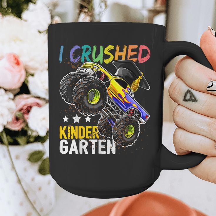 I Crushed Kindergarten Monster Truck Graduation Boys Small Graphic Print Coffee Mug