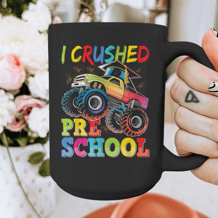 I Crushed Pre-K Monster Truck Graduation Preschool Grad 2025 Graphic Print Coffee Mug
