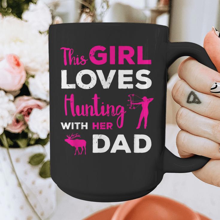 Cute Girls Hunting Dad Daughter Hunting Buddy Hunter Graphic Print Coffee Mug