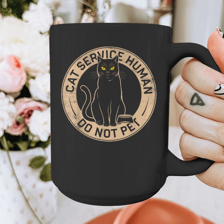 Cute Introvert Cat Service Human Do Not Pet Cat Joke Graphic Print Coffee Mug Cute Introvert Cat Service Human Do Not Pet Cat Joke Graphic Print Coffee Mug