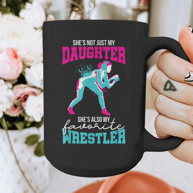Cute Wrestling Daughter Favorite Wrestler Dad Mom Graphic Print Coffee Mug