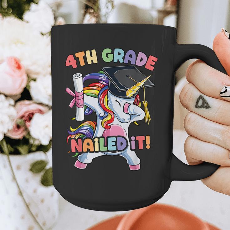 Dabbing 4th Grade Unicorn Graduation Class Of 2021 Nailed It Graphic Print Coffee Mug