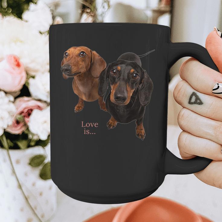 Dachshund Shirt Doxie Mom Dad Love Wiener Dog Puppy Cute Tee Graphic Print Coffee Mug