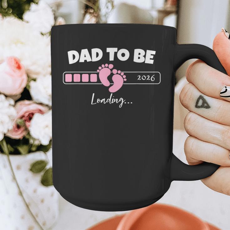 Dad To Be 2026 Loading Pink Little Girl Pregnancy Reveal Graphic Print Coffee Mug