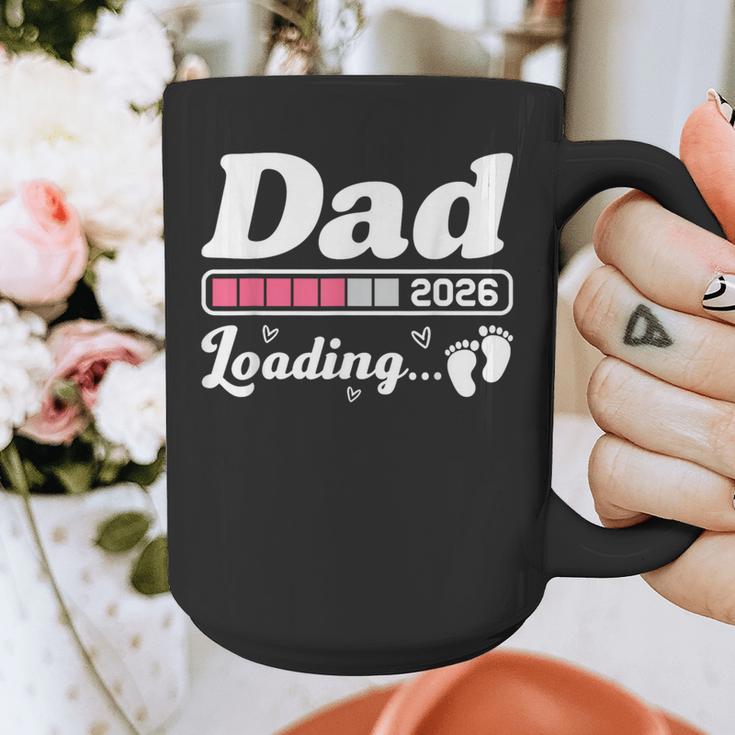 Dad To Be 2026 Loading Pink Pregnancy Reveal New Dad Daddy Graphic Print Coffee Mug