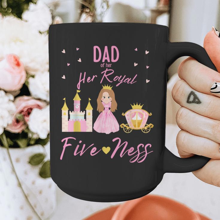 Dad 5th Birthday Her Royal Fiveness Princess Matching Graphic Print Coffee Mug