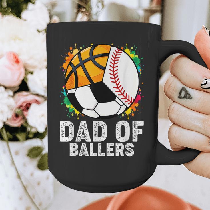 Dad Of Ballers Baseball Soccer Basketball Dad Graphic Print Coffee Mug
