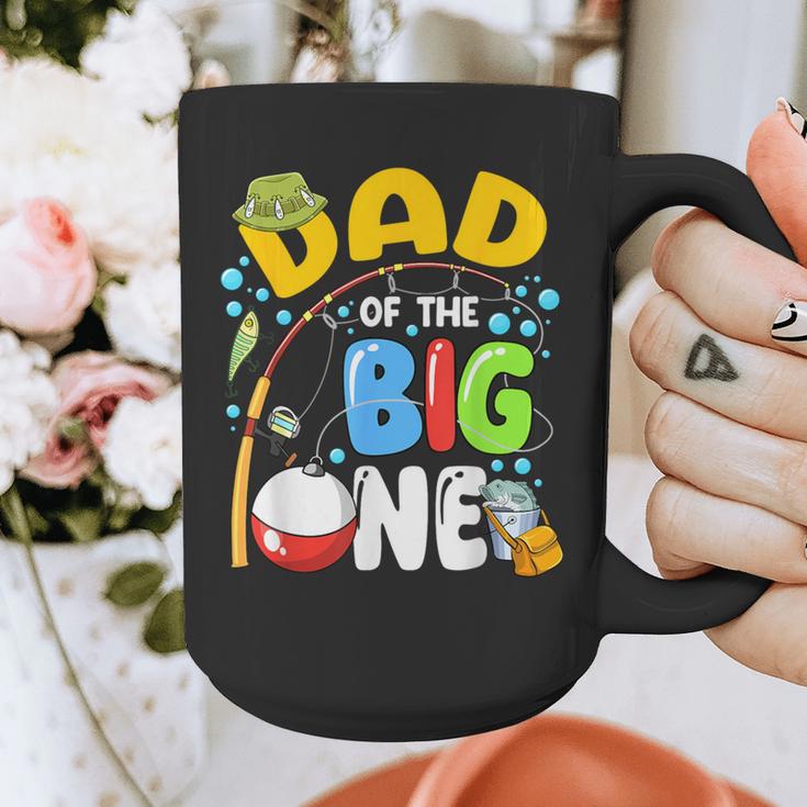 Dad Of The Big One Fishing Birthday Boy Family Party Graphic Print Coffee Mug