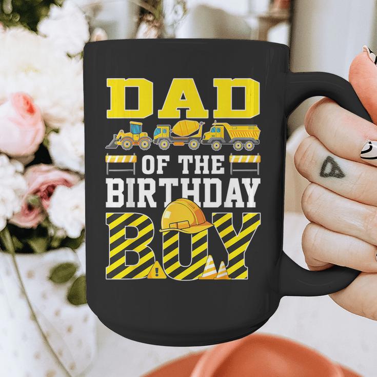 Dad Of The Birthday Boy Construction Truck Graphic Print Coffee Mug