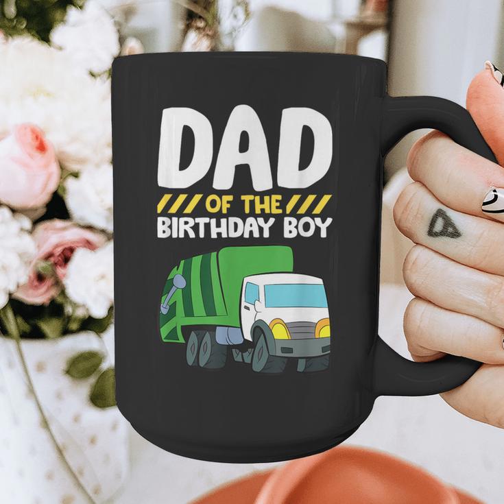 Dad Of The Birthday Boy Garbage Truck Birthday Party Graphic Print Coffee Mug