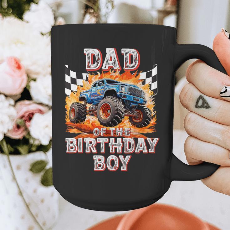 Dad Of The Birthday Boy Monster Truck Birthday Graphic Print Coffee Mug