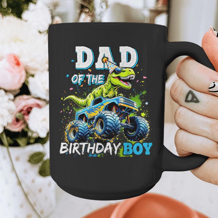 Dad Of The Birthday Boy Monster Truck Dinosaur PartyRex Graphic Print Coffee Mug