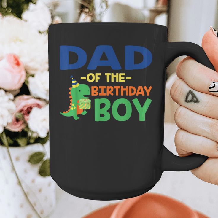Dad Of The Birthday For Boy Saurus Rex Dinosaur Party Graphic Print Coffee Mug