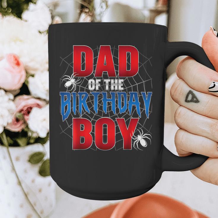 Dad Of The Birthday Boy Spider Web Birthday Party Matching Graphic Print Coffee Mug