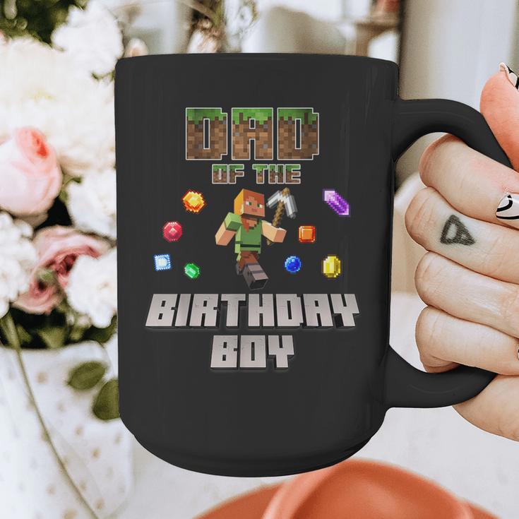 Dad Of The Birthday Boy Video Gamer Pixel Number Graphic Print Coffee Mug