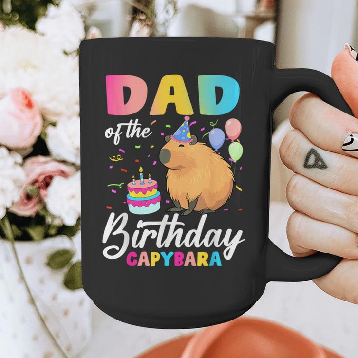 Dad Of The Birthday Capybara Girl Bday Party Family Graphic Print Coffee Mug