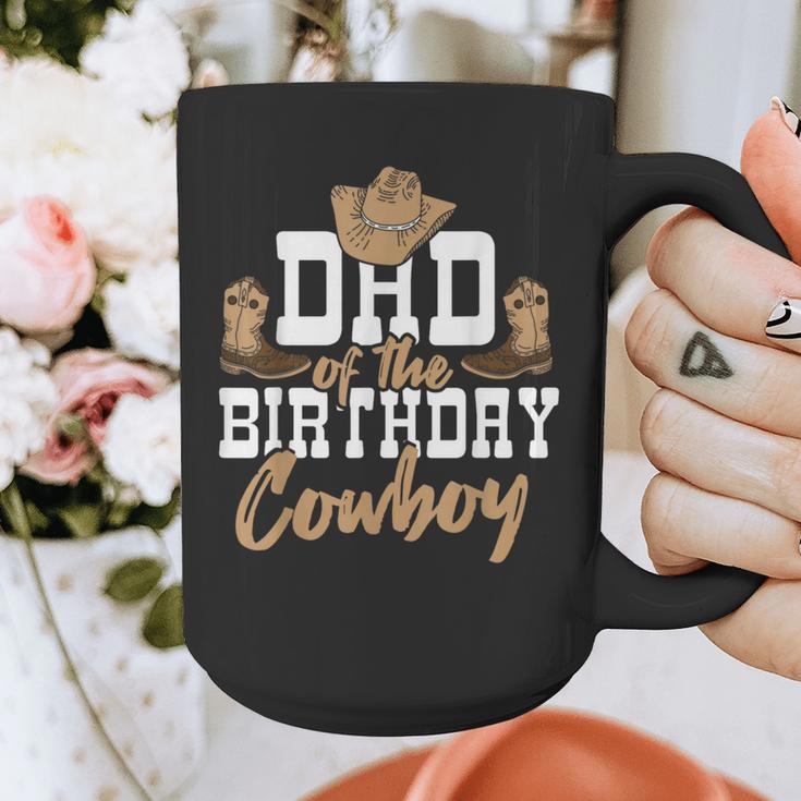 Dad Of The Birthday Cowboy Themed Birthday Boy Rodeo Cowboy Graphic Print Coffee Mug