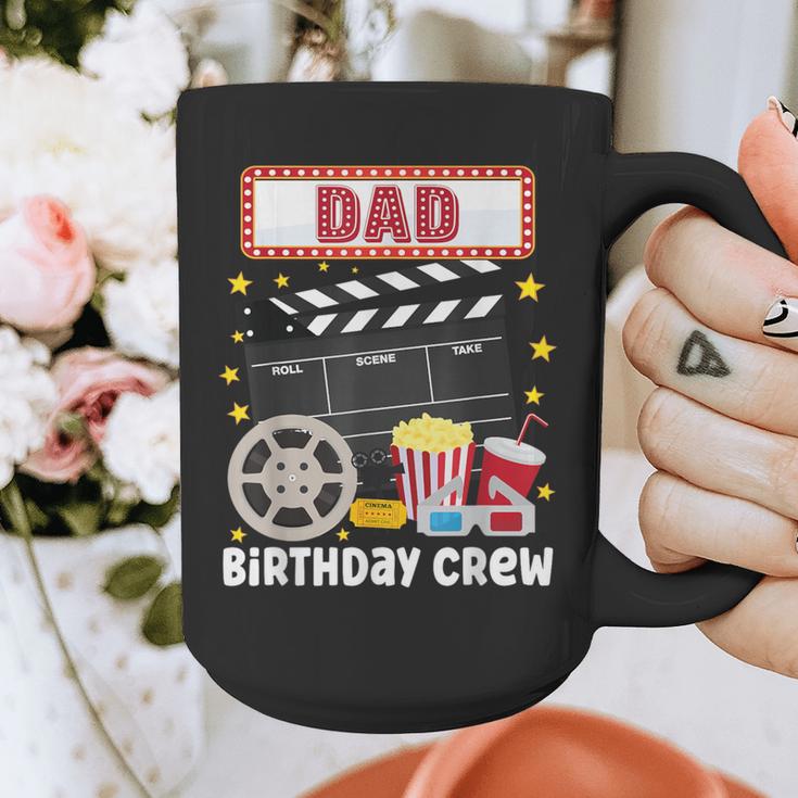 Dad Birthday Crew Movie Night Theme Matching Party Graphic Print Coffee Mug