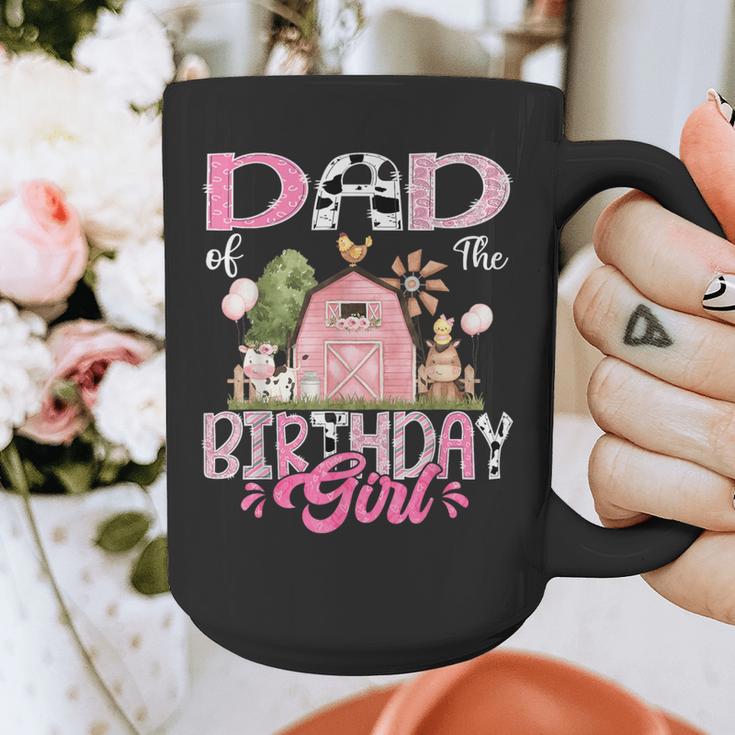 Dad Of The Birthday Girl 1St Birthday Pink Cow Farm Graphic Print Coffee Mug