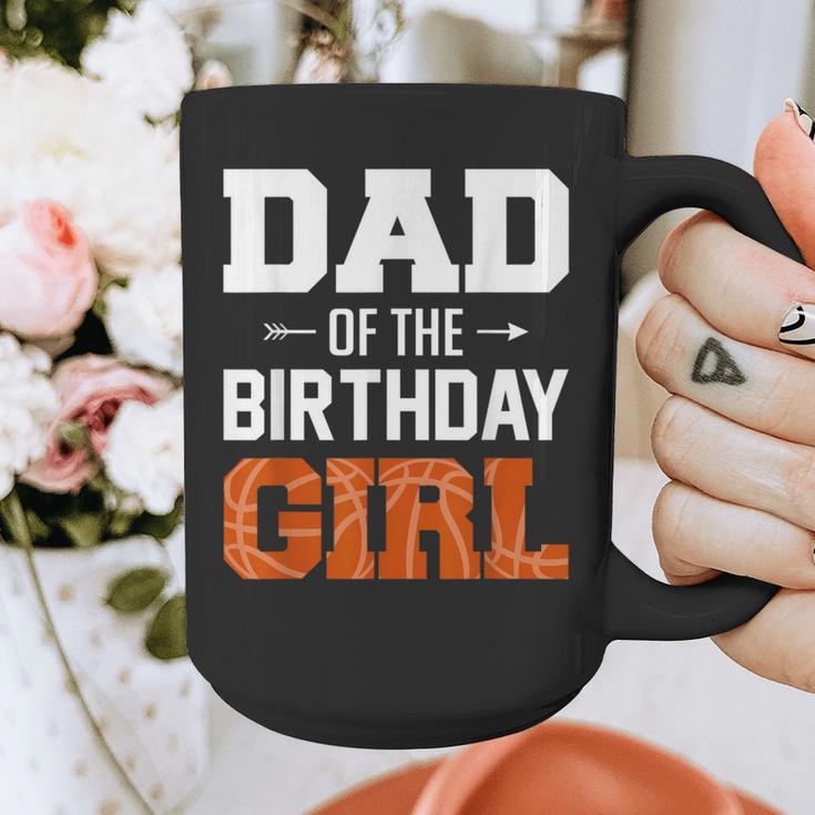 Dad Of The Birthday Girl Basketball Dad Family Matching Graphic Print Coffee Mug