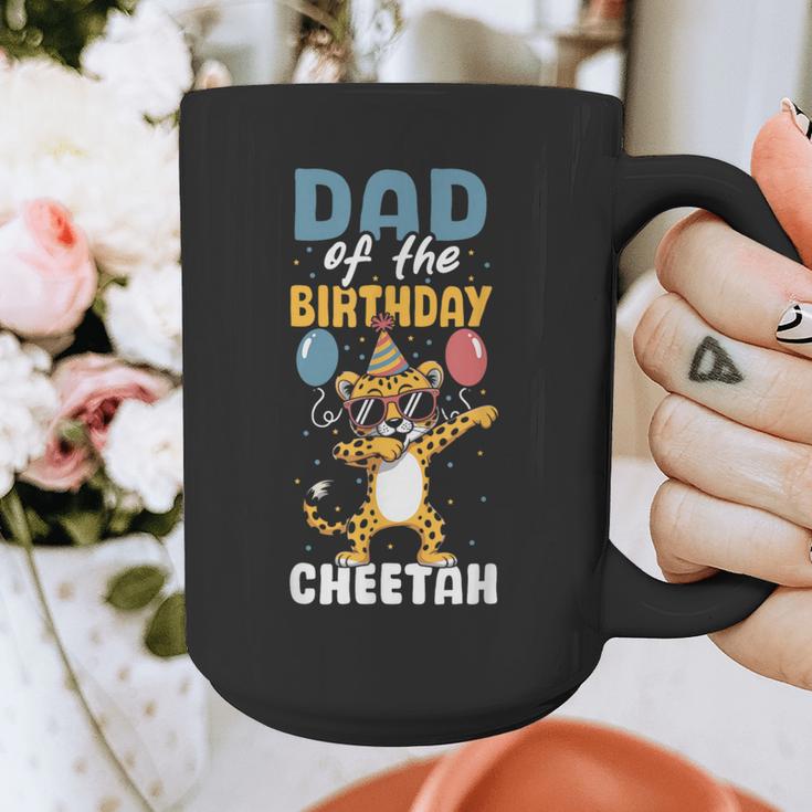 Dad Of The Birthday Girl Boy Cheetah Graphic Print Coffee Mug