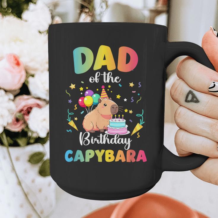 Dad Of The Birthday Girl Capybara Bday Party Family Graphic Print Coffee Mug