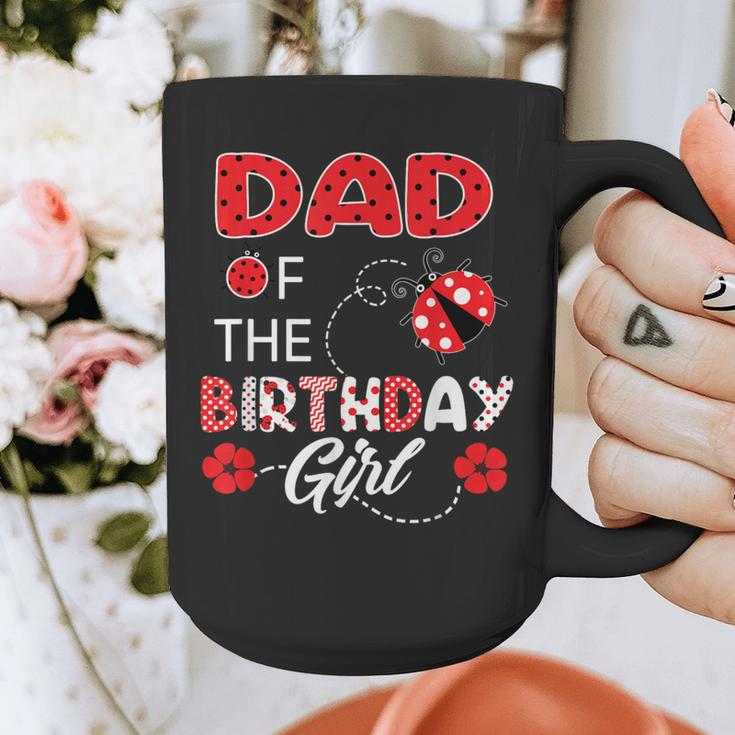 Dad Of The Birthday Girl Family Ladybug Birthday Graphic Print Coffee Mug