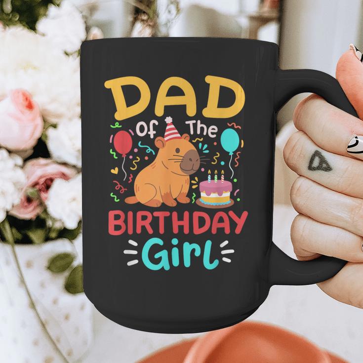 Dad Of The Birthday Girl Kids Cute Capybara Bday Family Graphic Print Coffee Mug