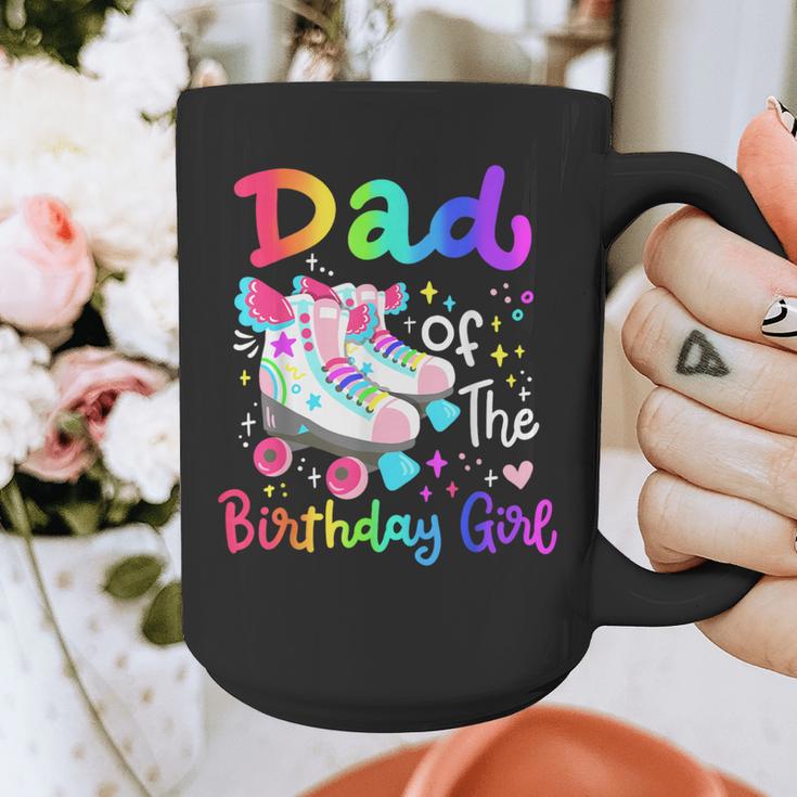 Dad Of The Birthday Girl Skater Roller Skate Family Party Graphic Print Coffee Mug