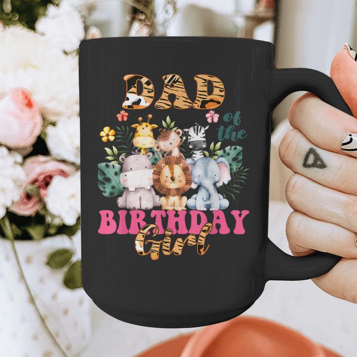 Dad Of The Birthday Girl Zoo Theme Animal Party Safari Cool Graphic Print Coffee Mug