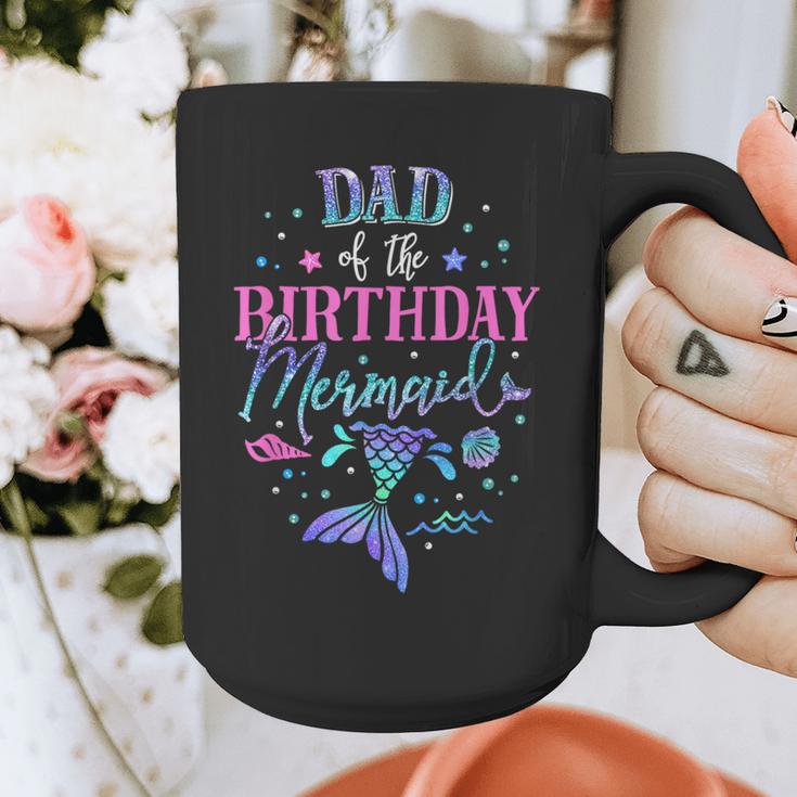 Dad Of The Birthday Mermaid Party Matching Family Daddy Graphic Print Coffee Mug