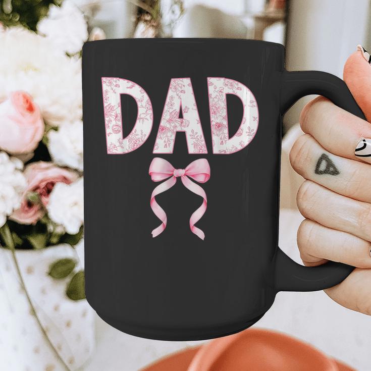 Dad Birthday Squad Matching Coquette Bow Family Party Graphic Print Coffee Mug