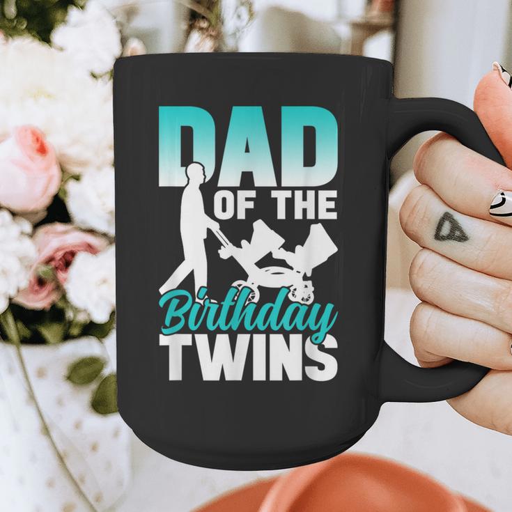 Dad Of The Birthday Twins Celebrate Cute Twin Father Daddy Graphic Print Coffee Mug