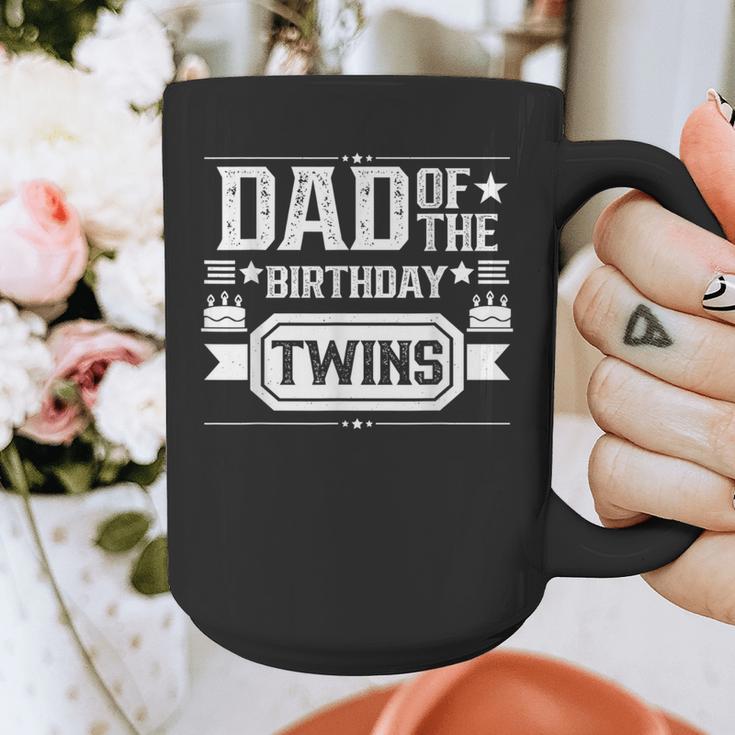 Dad Of The Birthday Twins Cute Twin Celebrate Father Daddy Graphic Print Coffee Mug
