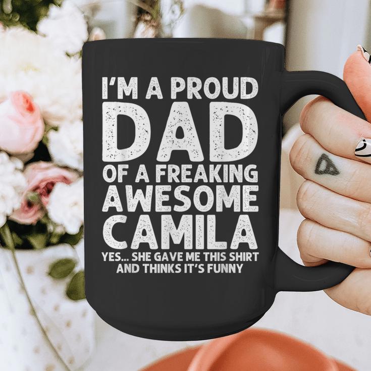 Dad Of CAMILA Father's Day Personalized Name Joke Graphic Print Coffee Mug