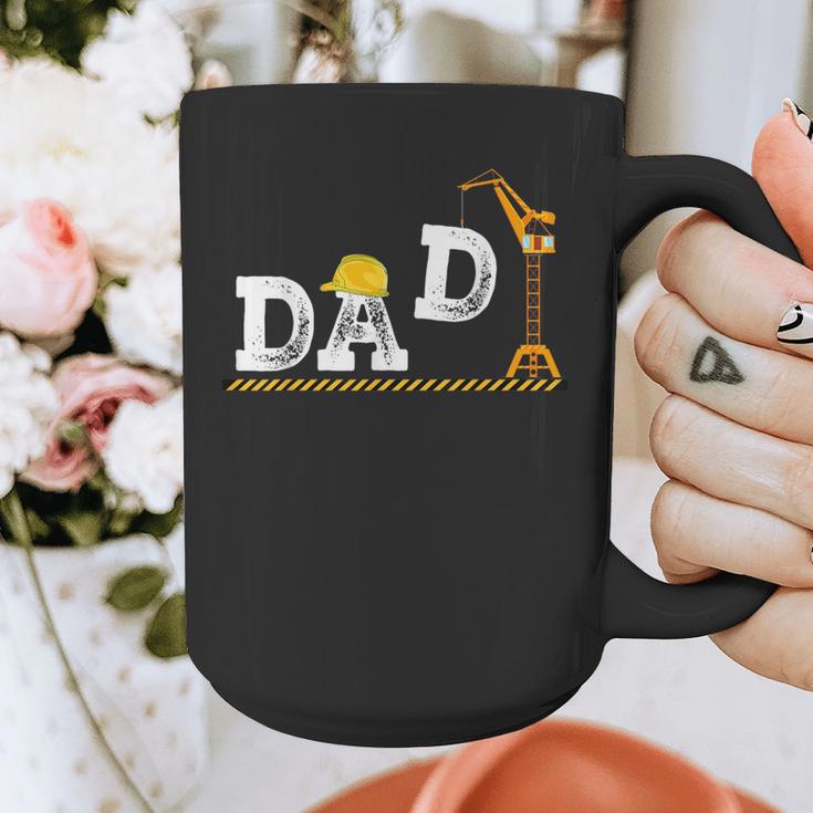 Dad Construction Excavator Family Matching Bday Party Graphic Print Coffee Mug