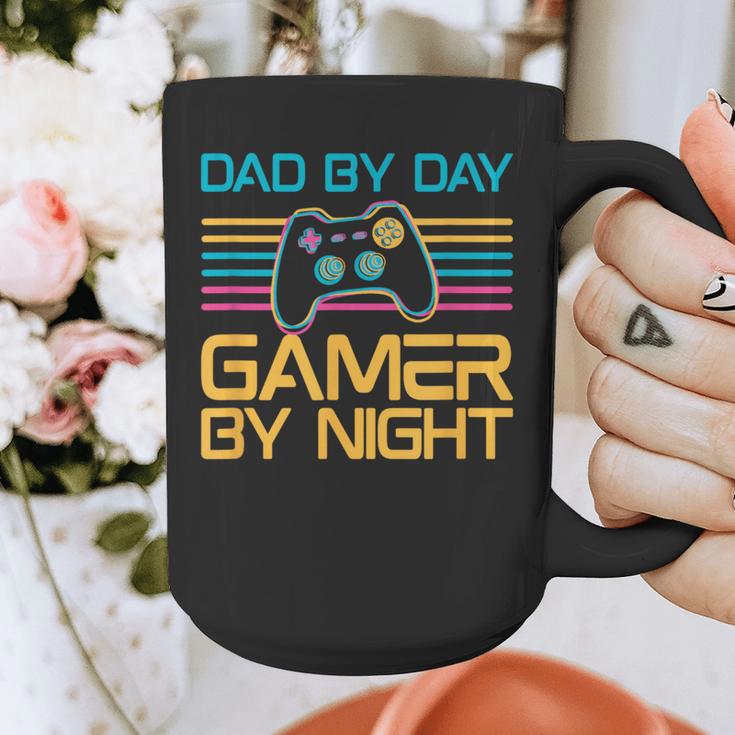 Dad By Day Gamer By Night Video Games Lover Gamer Dad Graphic Print Coffee Mug