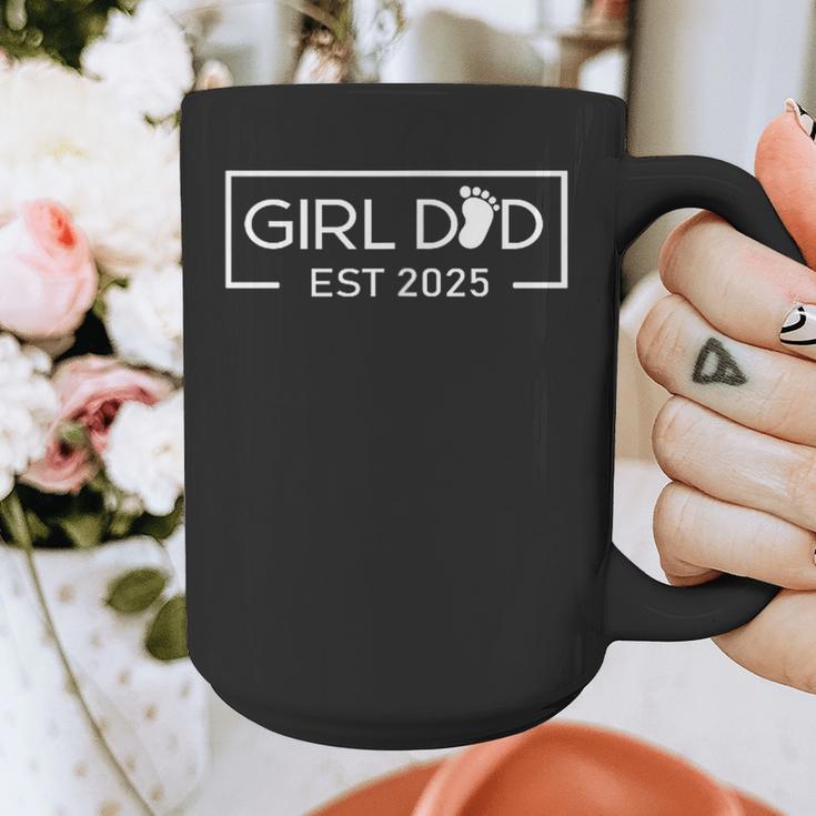 Dad Of Girl Est 2025 Logo Dad Father Daddy Girl To Be 2025 Graphic Print Coffee Mug