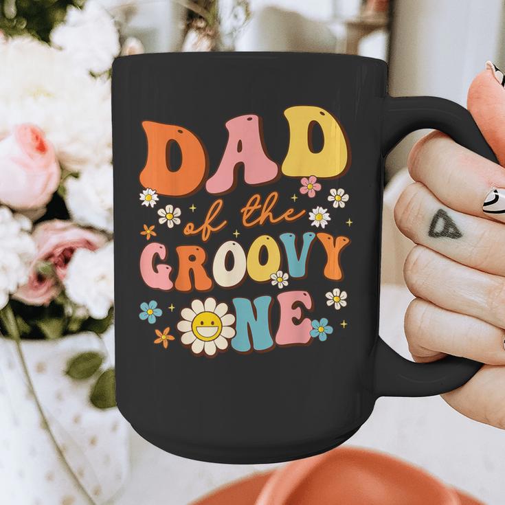 Dad Of The Groovy One 1st Birthday Pregnancy Announcement Graphic Print Coffee Mug