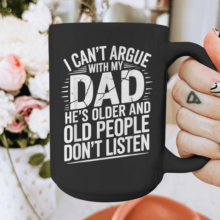 Dad Jokes Can't Argue With My Dad He's Old Retro Humor Graphic Print Coffee Mug Dad Jokes Can't Argue With My Dad He's Old Retro Humor Graphic Print Coffee Mug