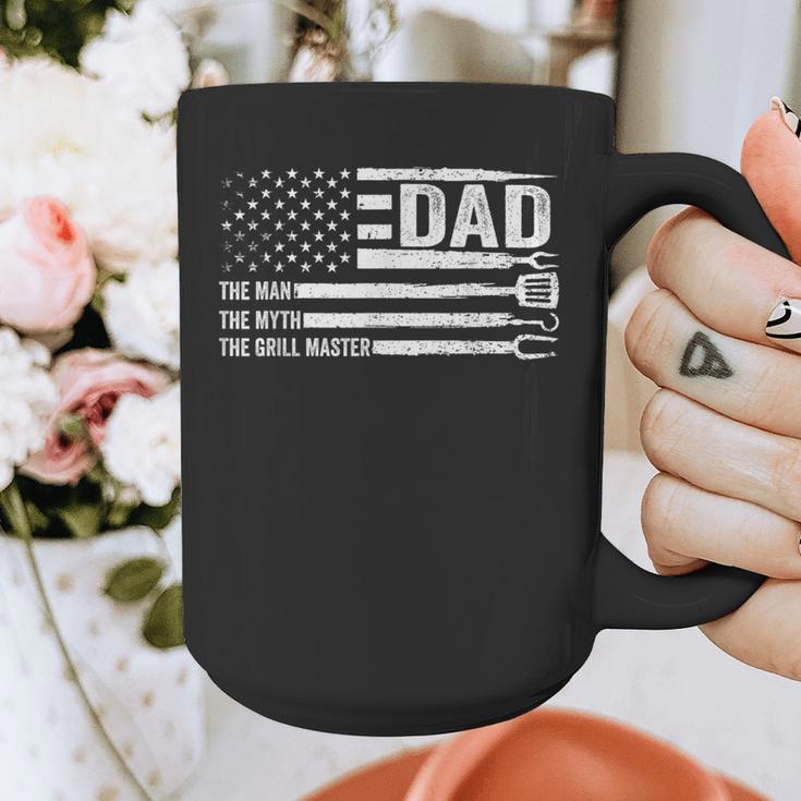 Dad The Man The Myth The Grill Master USA Flag Father's Day Graphic Print Coffee Mug