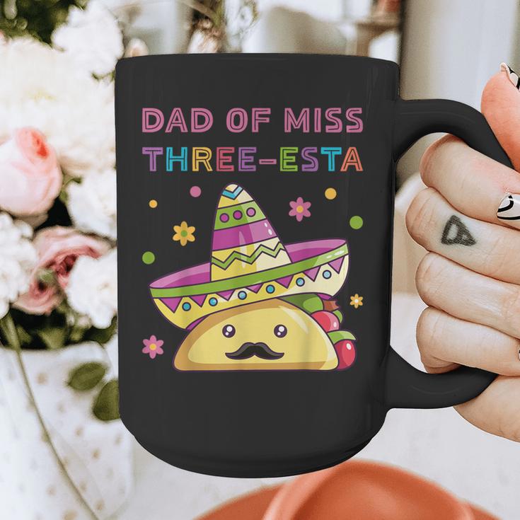 Dad Of Miss Three-Esta Mexican Fiesta 3rd Birthday Outfit Graphic Print Coffee Mug