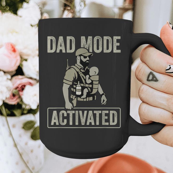 Dad Mode Activated Tactical Baby Carrier Military Father Graphic Print Coffee Mug