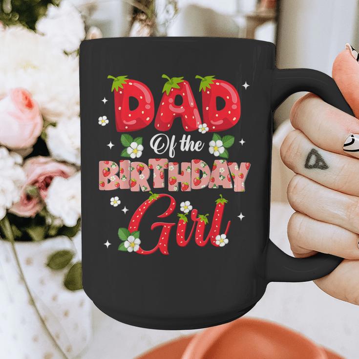Dad And Mom Birthday Girl Strawberry Berry Sweet One Two Graphic Print Coffee Mug