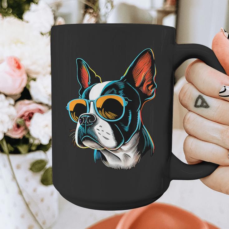 Dad Mom Cool Dog Sunglasses Boston Terrier Graphic Print Coffee Mug Dad Mom Cool Dog Sunglasses Boston Terrier Graphic Print Coffee Mug